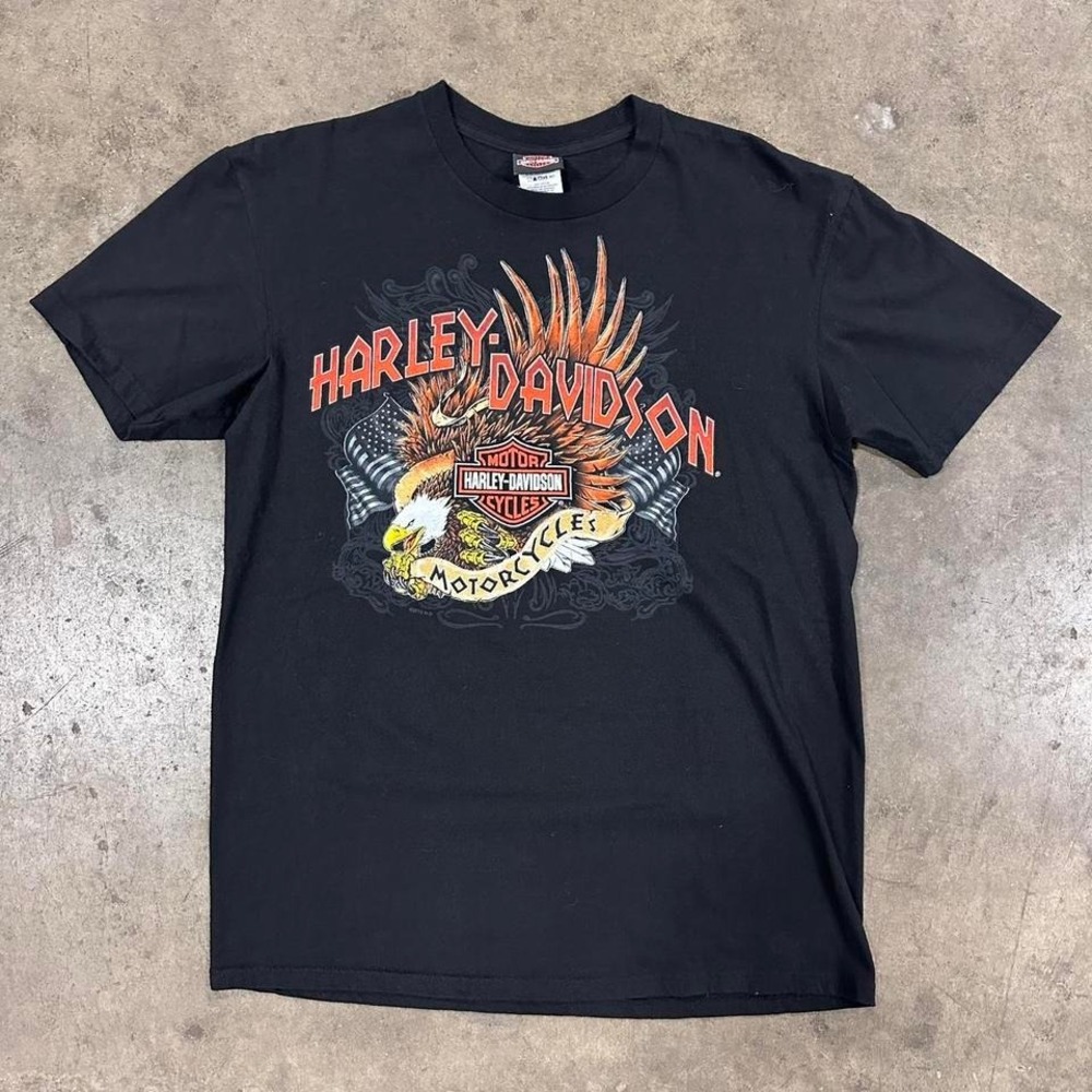 Men's Harley Davidson Eagle Graphic T-shirt Size Large